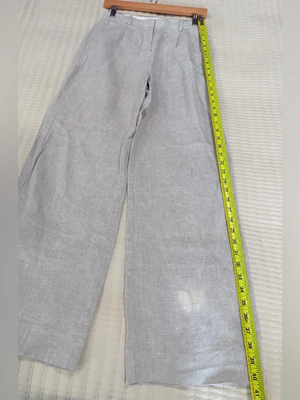 J. Crew Essential Wide Leg Pant in Light Beige
